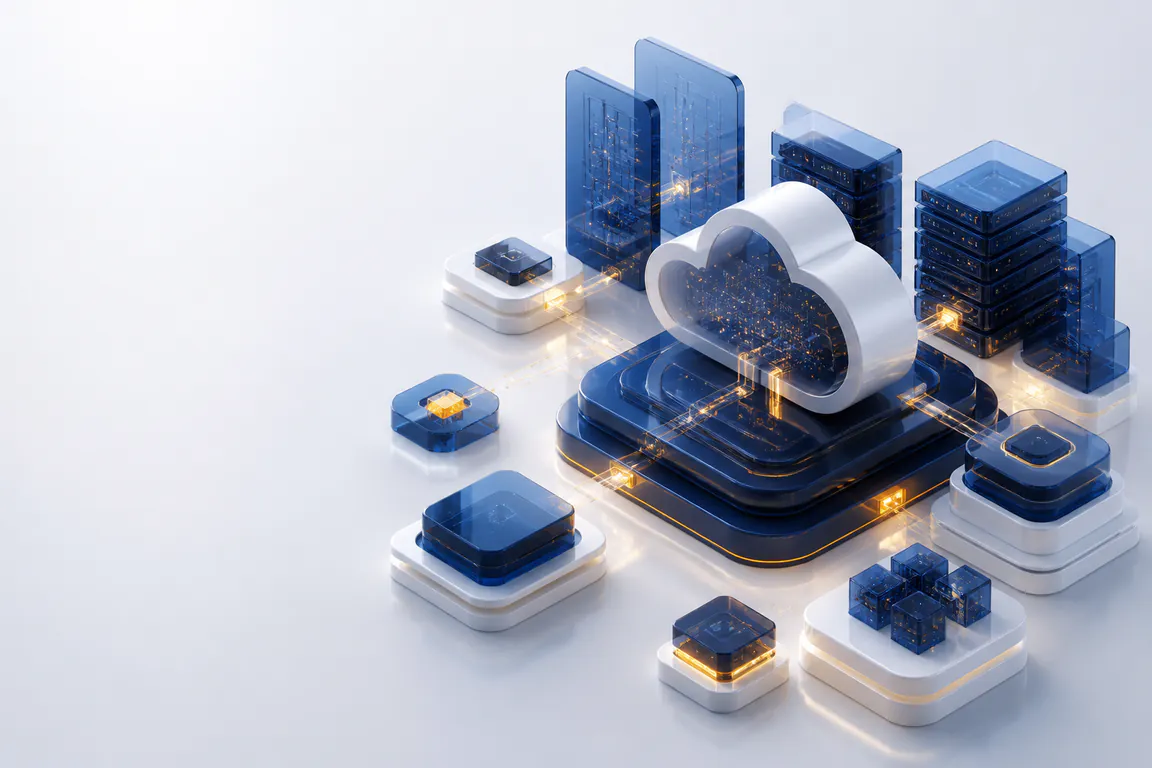 Abstract secure cloud architecture connected to enterprise systems