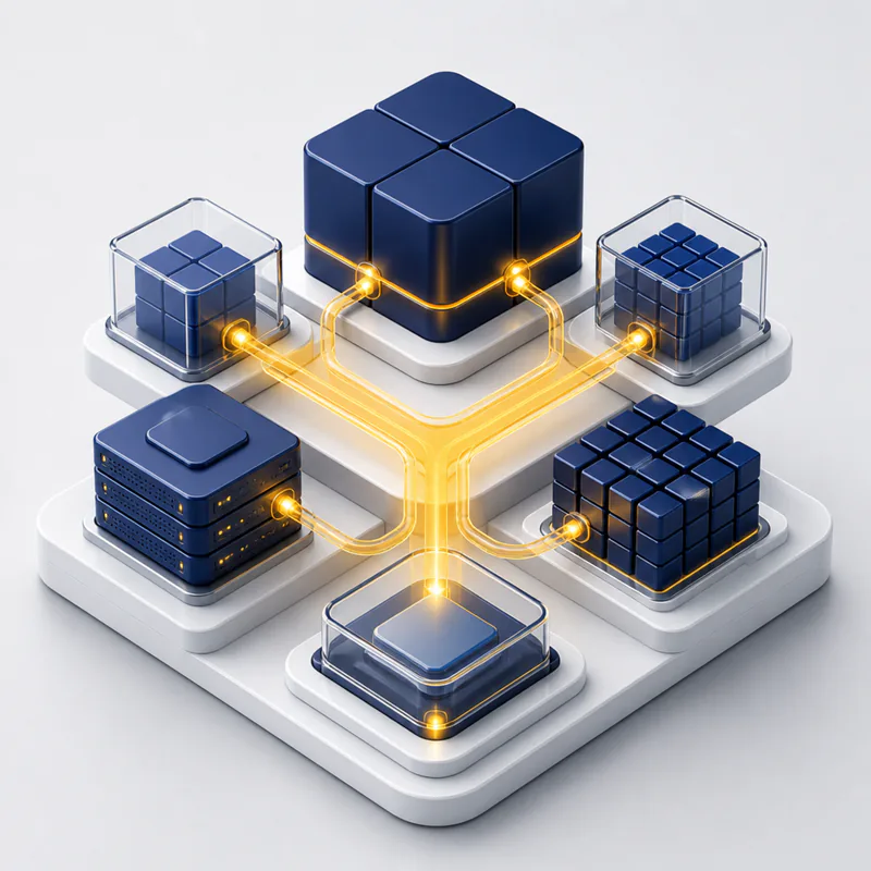 Connected systems assembled into an integrated operating platform